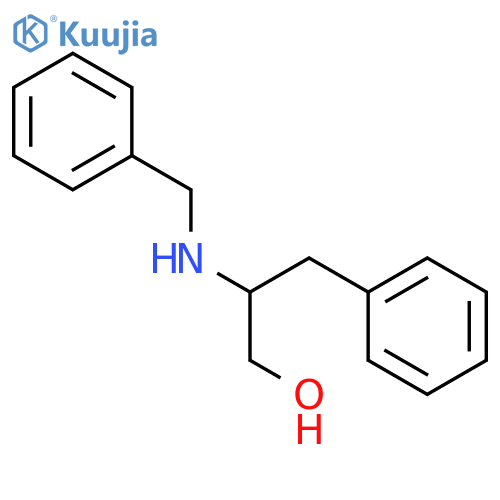 (2S)-(-)-2-benzylamino-3-phenylpropan-1-ol structure