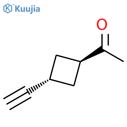 Ethanone,1-(3-ethynylcyclobutyl)-, trans- (9CI) structure