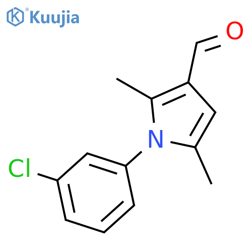 1-(3-chlorophenyl)-2,5-dimethyl-1H-pyrrole-3-carbaldehyde structure