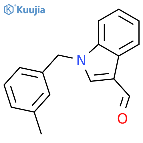 1-[(3-methylphenyl)methyl]-1H-indole-3-carbaldehyde structure