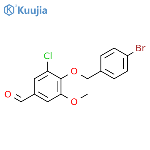 4-[(4-Bromobenzyl)oxy]-3-chloro-5-methoxybenzaldehyde structure