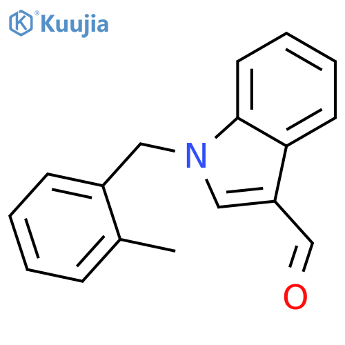 1-[(2-methylphenyl)methyl]-1H-indole-3-carbaldehyde structure