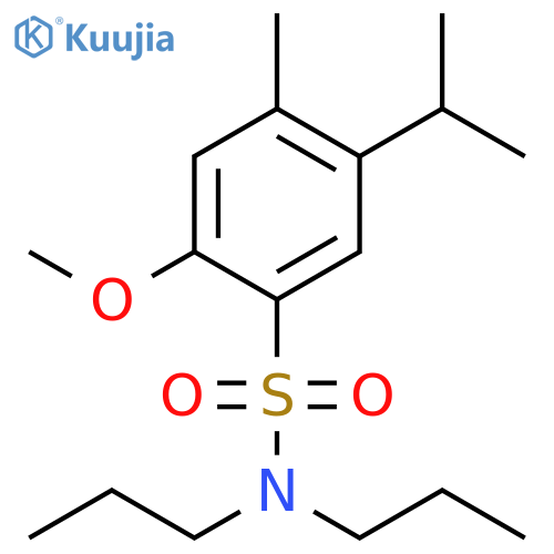 2-methoxy-4-methyl-5-(propan-2-yl)-N,N-dipropylbenzene-1-sulfonamide structure