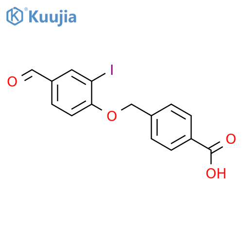 4-(4-Formyl-2-iodo-phenoxymethyl)-benzoic acid structure