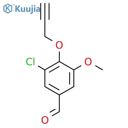 3-chloro-5-methoxy-4-(prop-2-yn-1-yloxy)benzaldehyde structure