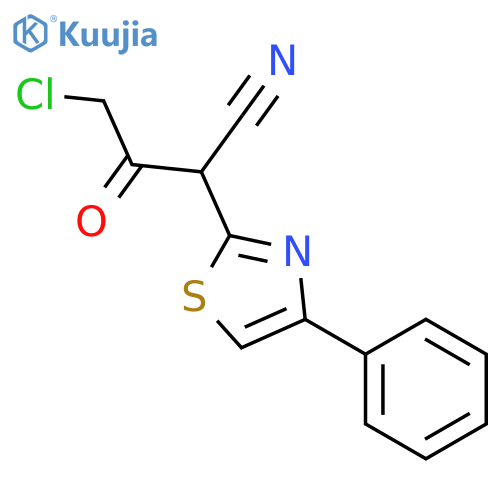 4-Chloro-3-oxo-2-(4-phenylthiazol-2-yl)butanenitrile structure