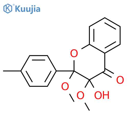 4H-1-Benzopyran-4-one,2,3-dihydro-3-hydroxy-2,3-dimethoxy-2-(4-methylphenyl)- structure