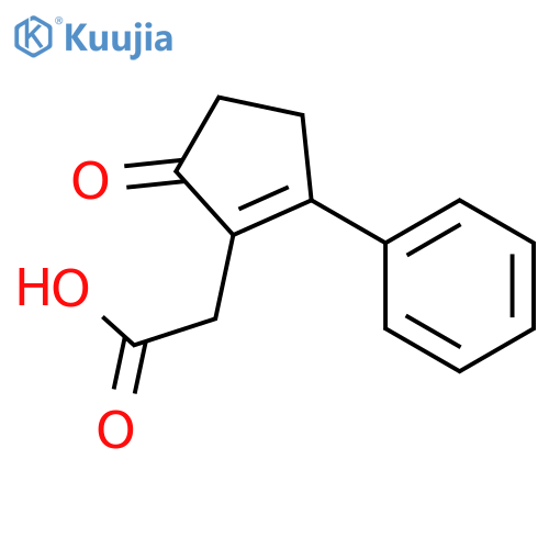 (5-Oxo-2-phenyl-cyclopent-1-enyl)acetic Acid structure