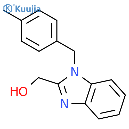 {1-(4-methylphenyl)methyl-1H-1,3-benzodiazol-2-yl}methanol structure