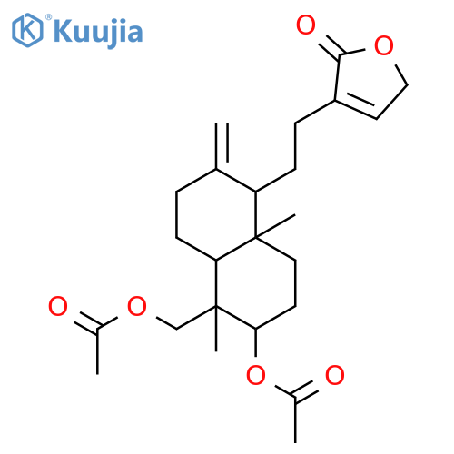 2(5H)-Furanone, 3-[2-[(1R,4aS,5R,6R,8aS)-6-(acetyloxy)-5-[(acetyloxy)methyl]decahydro-5,8a-dimethyl-2-methylene-1-naphthalenyl]ethyl]- structure