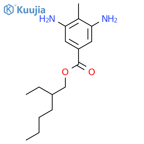 2-ethylhexyl 3,5-diamino-4-methylbenzoate structure