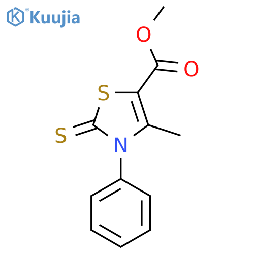 Methyl 4-methyl-3-phenyl-2-thioxo-2,3-dihydro-1,3-thiazole-5-carboxylate structure