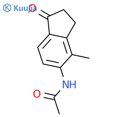 N-(4-methyl-1-oxo-2,3-dihydro-1H-inden-5-yl)acetamide structure