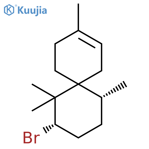 Spiro[5.5]undec-2-ene, 8-bromo-3,7,7,11-tetramethyl-, (8S,11R)- structure