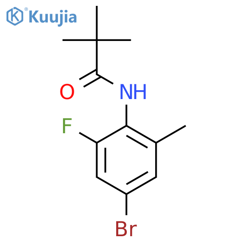 N-(4-Bromo-2-fluoro-6-methylphenyl)pivalamide structure