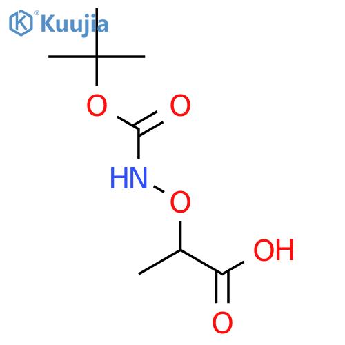 Propanoic acid, 2-[[[(1,1-dimethylethoxy)carbonyl]amino]oxy]-, (R)- (9CI) structure