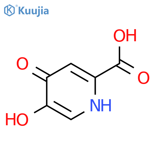 5-Hydroxy-4-oxo-1,4-dihydropyridine-2-carboxylic acid structure