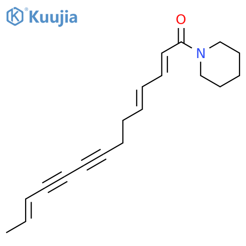 1-tetradeca-2,4,12-triene-8,10-diynoyl-piperidine structure