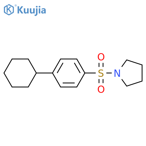 1-(4-cyclohexylbenzenesulfonyl)pyrrolidine structure