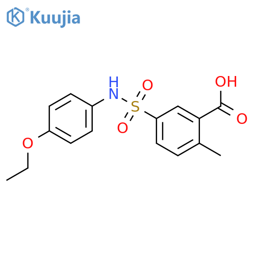 5-[[(4-ethoxyphenyl)amino]sulfonyl]-2-methylBenzoic acid structure