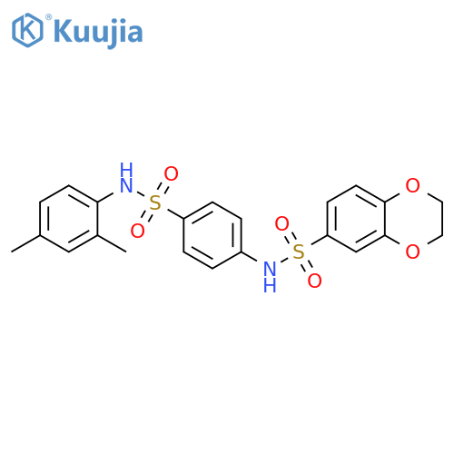 N-{4-(2,4-dimethylphenyl)sulfamoylphenyl}-2,3-dihydro-1,4-benzodioxine-6-sulfonamide structure