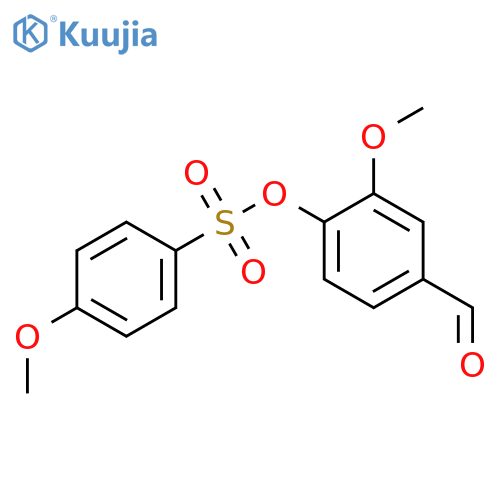 4-Methoxy-benzenesulfonic acid 4-formyl-2-methoxy-phenyl ester structure