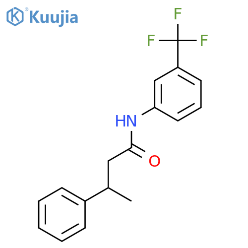3-phenyl-N-[3-(trifluoromethyl)phenyl]butanamide structure