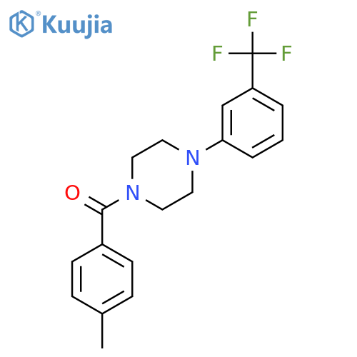 1-(4-methylbenzoyl)-4-3-(trifluoromethyl)phenylpiperazine structure