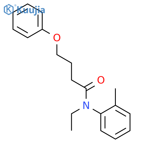 N-ethyl-N-(2-methylphenyl)-4-phenoxybutanamide structure