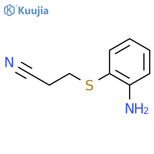 3-(2-aminophenyl)sulfanylpropanenitrile structure