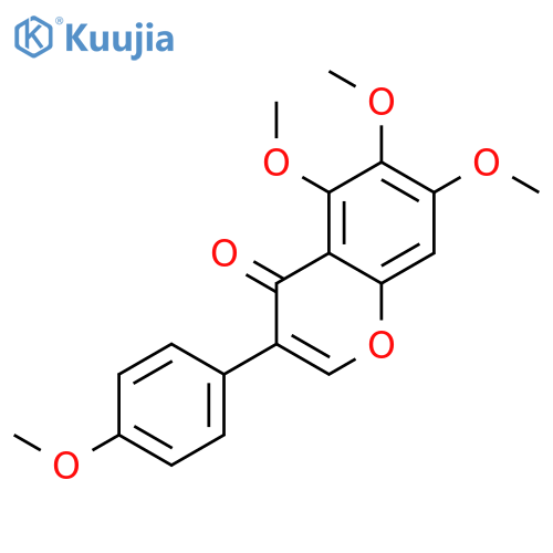 5,6,7-trimethoxy-3-(4-methoxyphenyl)chromen-4-one structure