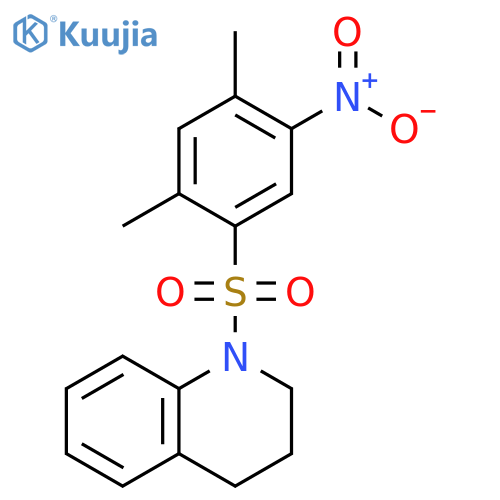 1-(2,4-dimethyl-5-nitrobenzenesulfonyl)-1,2,3,4-tetrahydroquinoline structure