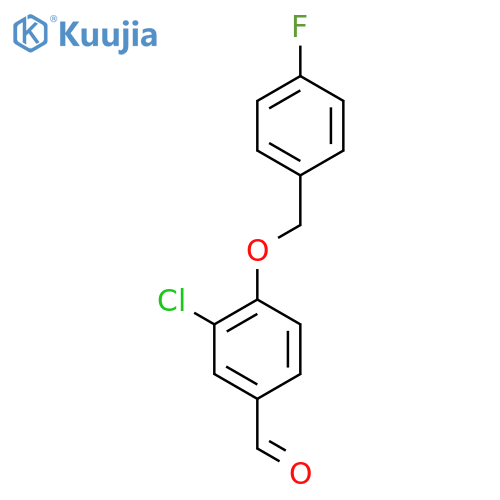3-Chloro-4-[(4-fluorophenyl)methoxy]benzaldehyde structure