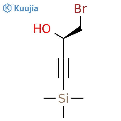 3-Butyn-2-ol, 1-bromo-4-(trimethylsilyl)-, (2R)- structure