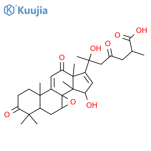 7,8-Epoxy-3,15,20-trihydroxy-12,23-dioxolanosta-9(11),16-dien-26-oic acid; (3β,7β,8β,15β,20S,25S)-form, 3-Ketone structure