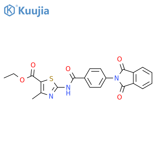 ethyl 2-4-(1,3-dioxo-2,3-dihydro-1H-isoindol-2-yl)benzamido-4-methyl-1,3-thiazole-5-carboxylate structure