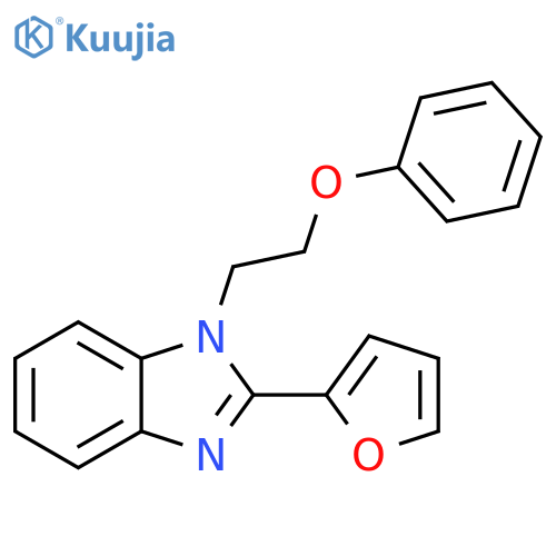 2-(furan-2-yl)-1-(2-phenoxyethyl)-1H-1,3-benzodiazole structure