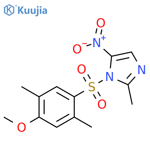 1-(4-methoxy-2,5-dimethylbenzenesulfonyl)-2-methyl-5-nitro-1H-imidazole structure