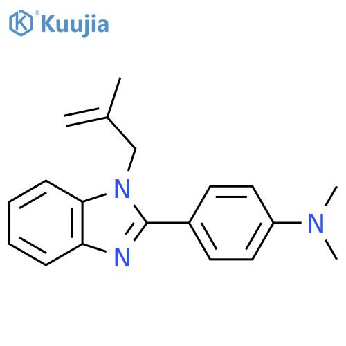 N,N-dimethyl-4-1-(2-methylprop-2-en-1-yl)-1H-1,3-benzodiazol-2-ylaniline structure
