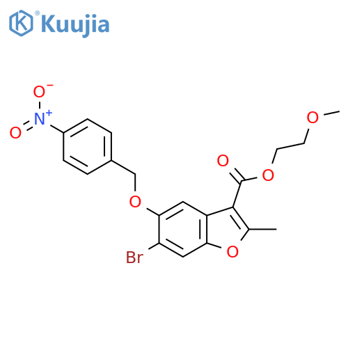 2-methoxyethyl 6-bromo-2-methyl-5-(4-nitrophenyl)methoxy-1-benzofuran-3-carboxylate structure