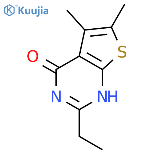 2-ethyl-5,6-dimethyl-3H,4H-thieno2,3-dpyrimidin-4-one structure