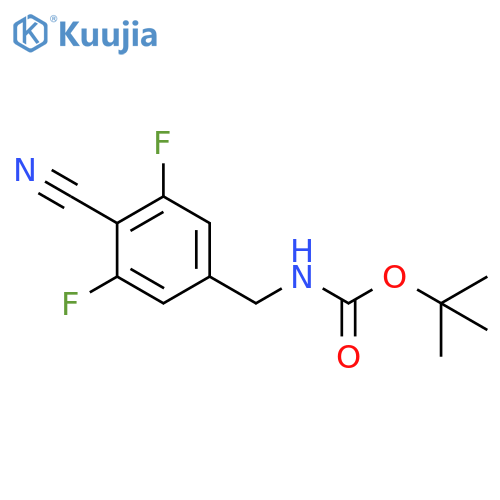 tert-butyl N-(4-cyano-3,5-difluorophenyl)methylcarbamate structure