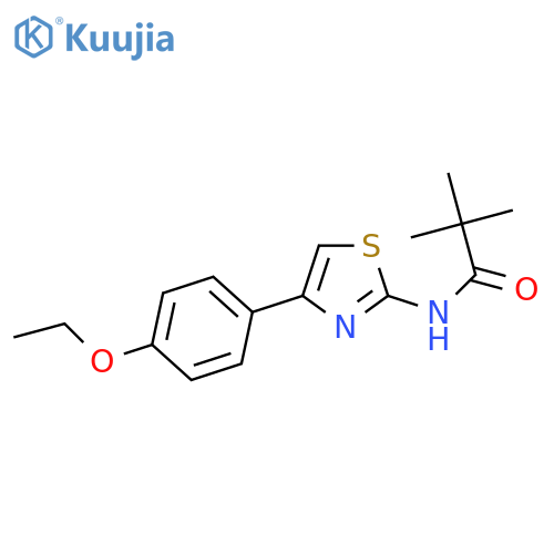 N-[4-(4-ethoxyphenyl)-1,3-thiazol-2-yl]-2,2-dimethylpropanamide structure