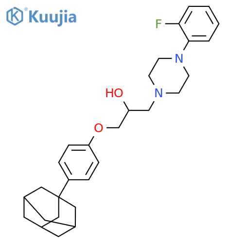 1-4-(adamantan-1-yl)phenoxy-3-4-(2-fluorophenyl)piperazin-1-ylpropan-2-ol structure