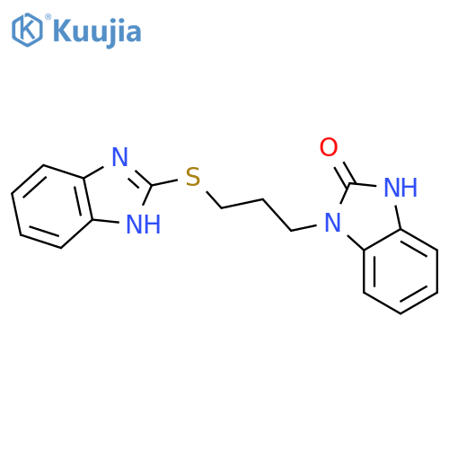 <br>1-[3-(1H-1,3-benzodiazol-2-ylsulfanyl)propyl]-2,3-dihydro-1H-1,3-benzodiazo l-2-one structure