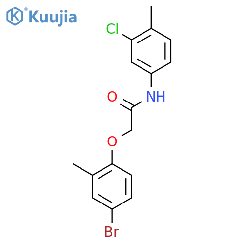 2-(4-Bromo-2-methylphenoxy)-N-(3-chloro-4-methylphenyl)acetamide structure