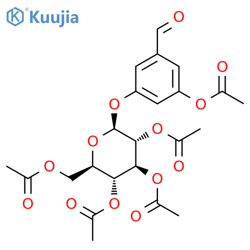 3-(Acetyloxy)-5-[(2,3,4,6-tetra-O-acetyl-β-D-glucopyranosyl)oxy]benzaldehyde structure