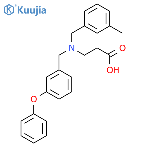 3-[(3-methylphenyl)methyl-[(3-phenoxyphenyl)methyl]amino]propanoic Acid structure