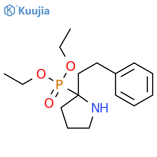 2-Diethoxyphosphoryl-2-phenethyl-pyrrolidine structure