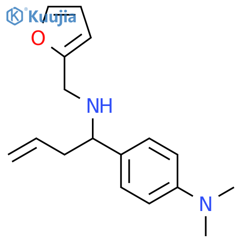 (4-(1-[(furan-2-ylmethyl)-amino]-but-3-enyl)-phenyl)-dimethyl-amine structure